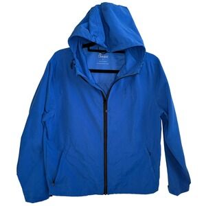 Chick-Fil-A Jacket Blue Hooded Lightweight Full Zip Team Member Size Small